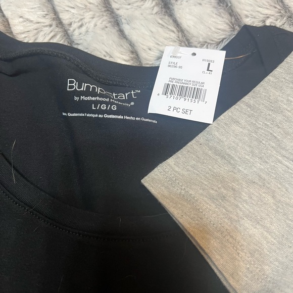 BumpStart Maternity Ruched T-Shirts Set of Two NWT - Picture 5 of 6